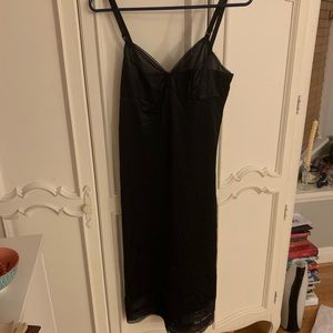 Black slip dress